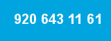 920 643 11 61